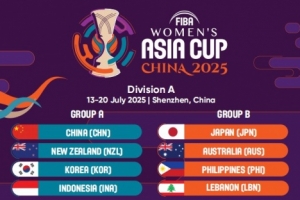 女篮亚洲杯赛程：7月13号-16号小组赛 淘汰赛18号 冠军战20号