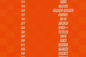 山东泰山足球俱乐部一线队球员名单（2025.7.21）