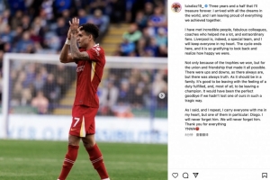 迪亚斯深情告别红军：永远不会忘记若塔，谢谢你们给予我的一切