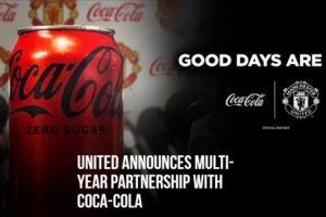 官方：曼联与可口可乐公司达成三年合作伙伴关系
