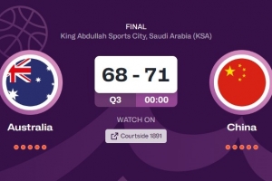 稳！中国男篮前三节28罚24中 命中率是澳大利亚两倍还多