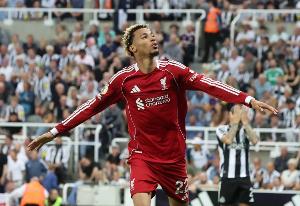 埃基蒂克前5场英超打进3球，红军队史仅少于福勒、斯图里奇等4人