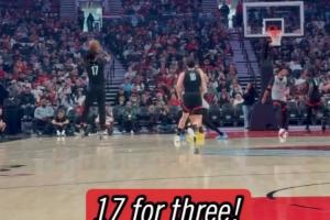 配合挺默契！杨瀚森手递手助攻夏普投进三分 后者最终夺得本场MVP