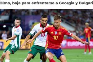 西班牙国家队官方：奥尔莫左腿肌肉不适，将返回巴萨进行治疗