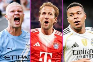 三位神锋数据对比：哈兰德12场21球 凯恩12场19球 姆巴佩13场17球